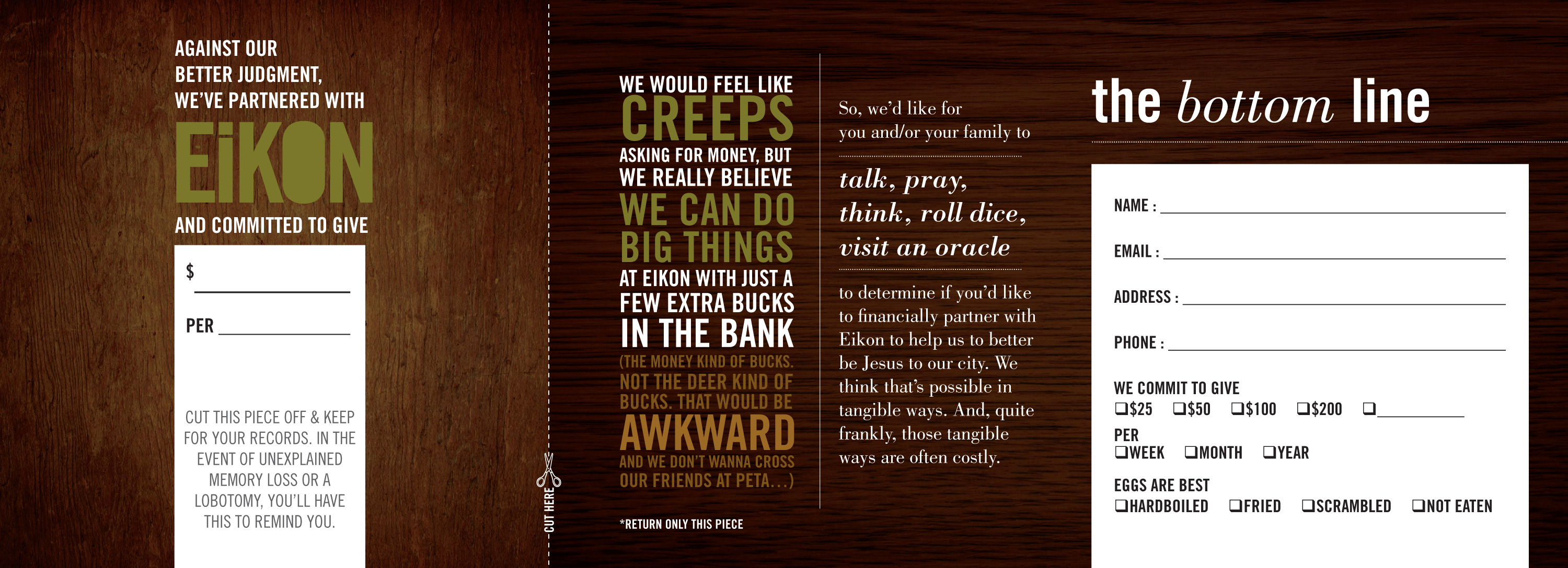 the weirdest (free, downloadable) church pledge card you might For Pledge Card Template For Church