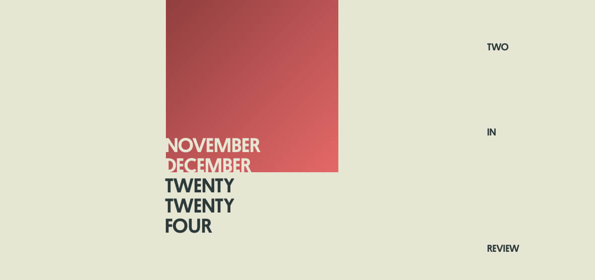 Two in Review November/December 2024